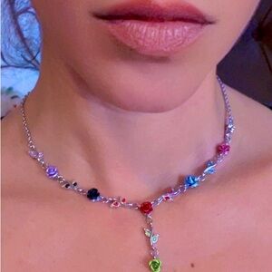 Elegant Multi-Color Floral Necklace